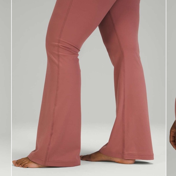 lululemon high rise flare groove pant pink leggings - 16 - plus size womens - Picture 2 of 7